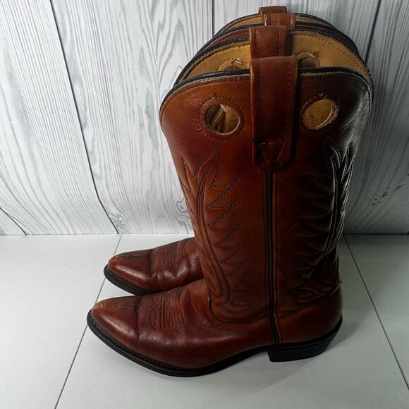 Vintage Biltrite Men’s Brown Leather Western Cowboy Boots 10D main image 5